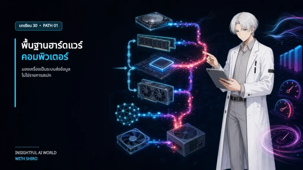 SHIRO ตรวจเส้นทางข้อมูลผ่าน Storage, RAM, CPU, GPU, Network, Cooling และ Power ในคอมพิวเตอร์