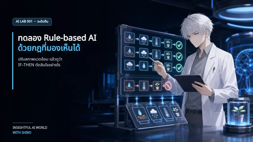 SHIRO ตรวจสอบแผงกฎ IF–THEN ของระบบแนะนำการรดน้ำต้นไม้