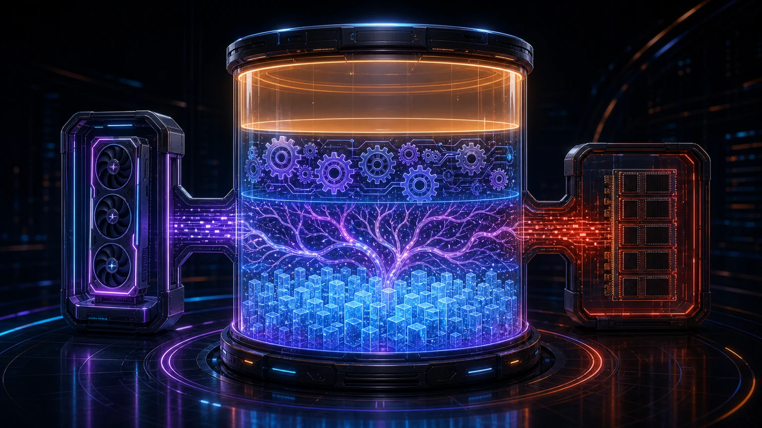 ภาพอธิบายหน่วยความจำสำหรับ Local LLM แบ่งเป็นน้ำหนักโมเดล KV Cache Runtime Buffer และพื้นที่เผื่อ
